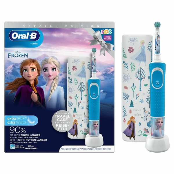 Spazzolino da Denti Elettrico Oral-B D100 KIDS Nero Nero Grigio Discount